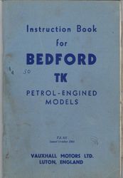 TK BEDFORD PETROL ENGINE INSTRUCTION BOOK product image